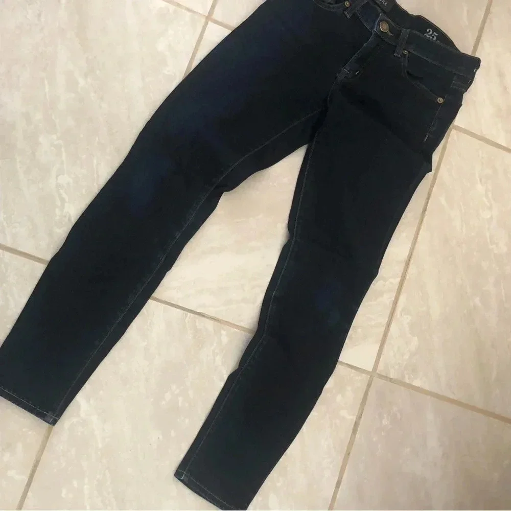 J Crew Toothpick Dark Blue Skinny Jeans Size 24